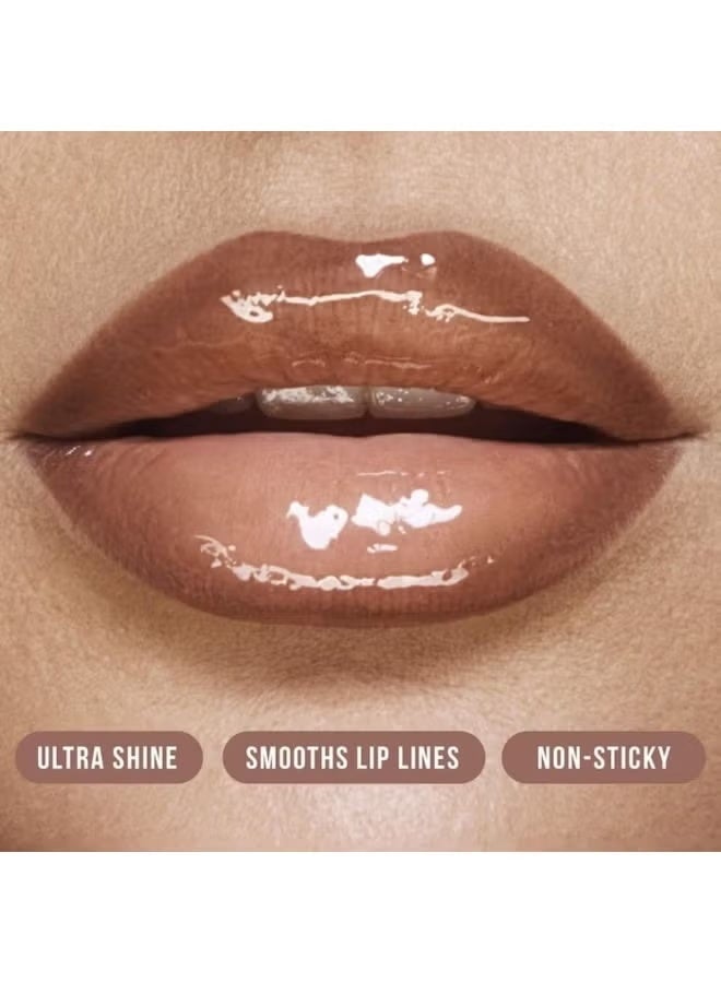 Huda BEAUTY Faux Filler Shiny Non-Sticky Lip Gloss Glassy - Clear 3.9ml - Image 5